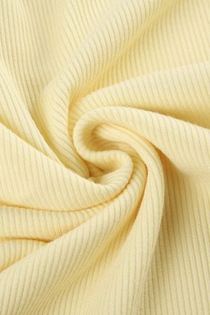 Cute Everyday Outfits, Outfit Inspo Casual Lemon Sorbet Ribbed Lace Top