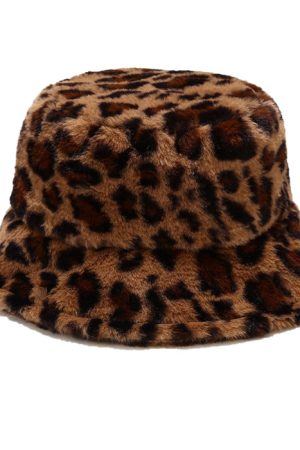 Cute Everyday Outfits, Outfit Inspo Casual Leopard Fluffy Bucket Hat