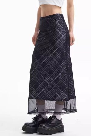 Cute Everyday Outfits, Outfit Inspo Casual Less Conversation Plaid Maxi Skirt