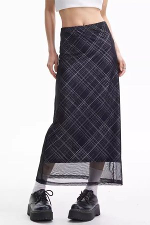 Cute Everyday Outfits, Outfit Inspo Casual Less Conversation Plaid Maxi Skirt