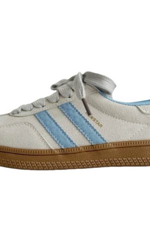 Cute Everyday Outfits, Outfit Inspo Casual Light Grey & Blue Stripe Sneakers