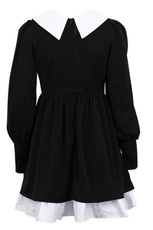 Cute Everyday Outfits, Outfit Inspo Casual Like a Doll Black Collar Dress