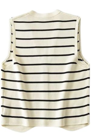 Cute Everyday Outfits, Outfit Inspo Casual Like a French Striped Button Up Vest