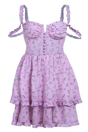 Cute Everyday Outfits, Outfit Inspo Casual Lilac Daisy Mini Dress