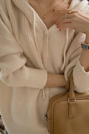 Cute Everyday Outfits, Outfit Inspo Casual Local Coffee Shop Knit Hoodie