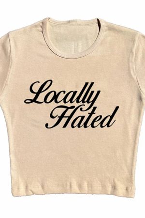 Cute Everyday Outfits, Outfit Inspo Casual Locally Hated Cropped Tee