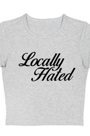 Cute Everyday Outfits, Outfit Inspo Casual Locally Hated Cropped Tee