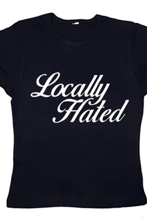 Cute Everyday Outfits, Outfit Inspo Casual Locally Hated Cropped Tee