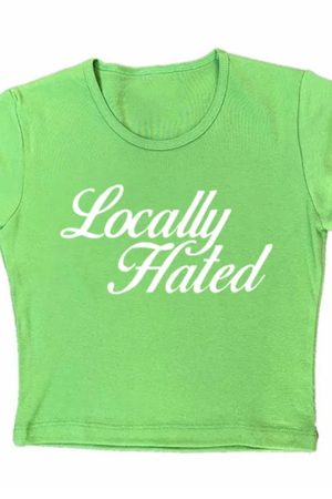 Cute Everyday Outfits, Outfit Inspo Casual Locally Hated Cropped Tee