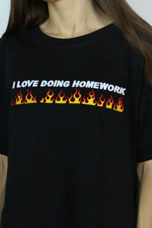 Cute Everyday Outfits, Outfit Inspo Casual Love Doing Homework Tee