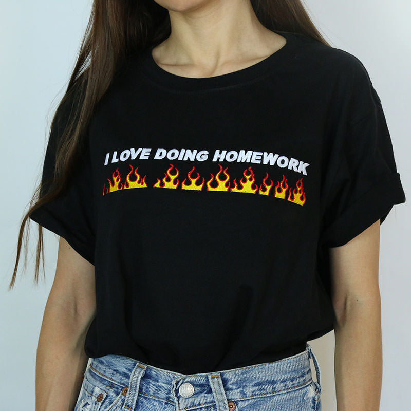 Cute Everyday Outfits, Outfit Inspo Casual Love Doing Homework Tee