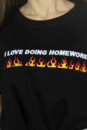 Cute Everyday Outfits, Outfit Inspo Casual Love Doing Homework Tee