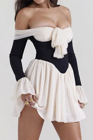 Cute Everyday Outfits, Outfit Inspo Casual Mademoiselle Bow Off Shoulder Dress