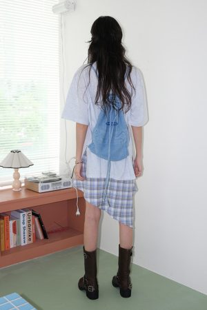 Cute Everyday Outfits, Outfit Inspo Casual Maggie Asymmetrical Blue Plaid Skirt