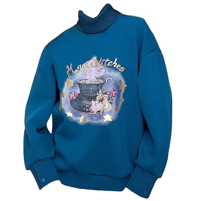 Cute Everyday Outfits, Outfit Inspo Casual Magic Witches Printed Sweatshirt