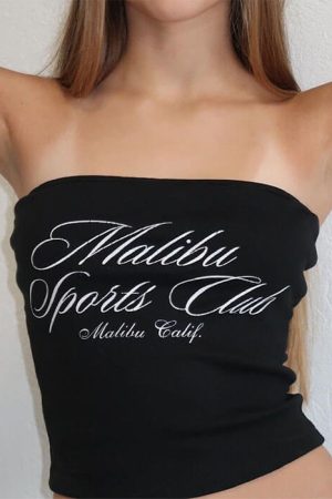 Cute Everyday Outfits, Outfit Inspo Casual Malibu Sports Club Tube Top