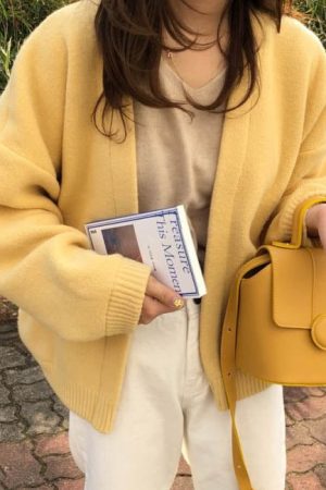 Cute Everyday Outfits, Outfit Inspo Casual Mango Mousse Cardigan