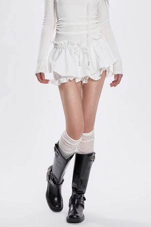 Cute Everyday Outfits, Outfit Inspo Casual Marshmallow Milk Skirt