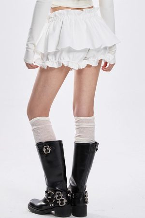 Cute Everyday Outfits, Outfit Inspo Casual Marshmallow Milk Skirt