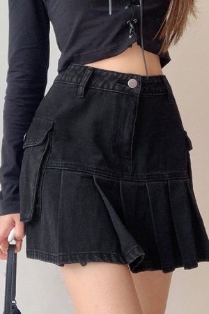 Cute Everyday Outfits, Outfit Inspo Casual Meet Me On Campus Denim Skirt
