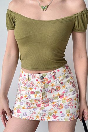 Cute Everyday Outfits, Outfit Inspo Casual Mermaid Aesthetic Denim Mini Skirt