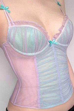 Cute Everyday Outfits, Outfit Inspo Casual Mermaid Aesthetic Mesh Top