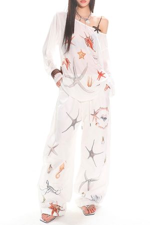 Cute Everyday Outfits, Outfit Inspo Casual Mermaid Aesthetic Off-Shoulder Top