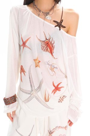 Cute Everyday Outfits, Outfit Inspo Casual Mermaid Aesthetic Off-Shoulder Top