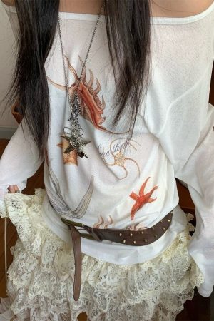 Cute Everyday Outfits, Outfit Inspo Casual Mermaid Aesthetic Off-Shoulder Top