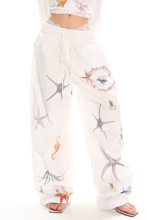 Cute Everyday Outfits, Outfit Inspo Casual Mermaid Aesthetic Wide-Leg Trousers