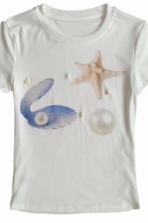 Cute Everyday Outfits, Outfit Inspo Casual Mermaidcore Aesthetic Graphic Tee