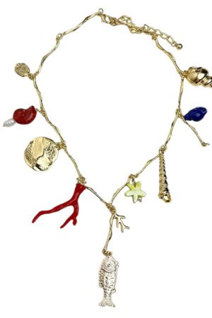 Cute Everyday Outfits, Outfit Inspo Casual Mermaidcore Aesthetic Pendant Necklace