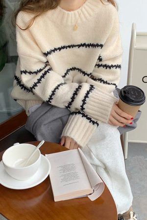 Cute Everyday Outfits, Outfit Inspo Casual Minimalist Aesthetic Striped Sweater