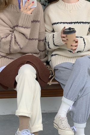 Cute Everyday Outfits, Outfit Inspo Casual Minimalist Aesthetic Striped Sweater