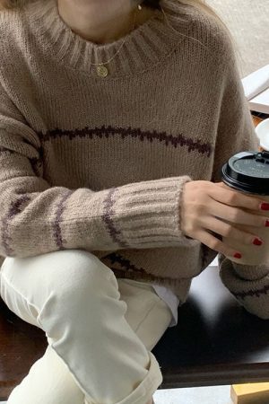 Cute Everyday Outfits, Outfit Inspo Casual Minimalist Aesthetic Striped Sweater