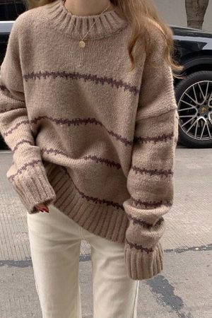 Cute Everyday Outfits, Outfit Inspo Casual Minimalist Aesthetic Striped Sweater