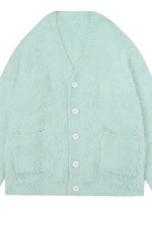 Cute Everyday Outfits, Outfit Inspo Casual Mint Green Fuzzy Cardigan