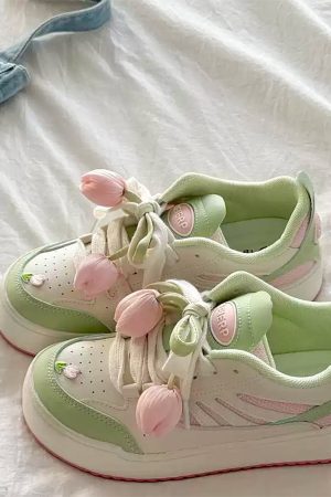Cute Everyday Outfits, Outfit Inspo Casual Mint Green Tulip Sneakers