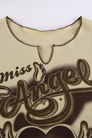 Cute Everyday Outfits, Outfit Inspo Casual Miss Angel Ribbed Top