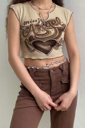 Cute Everyday Outfits, Outfit Inspo Casual Miss Angel Ribbed Top