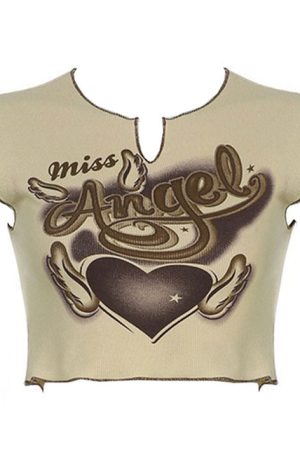 Cute Everyday Outfits, Outfit Inspo Casual Miss Angel Ribbed Top