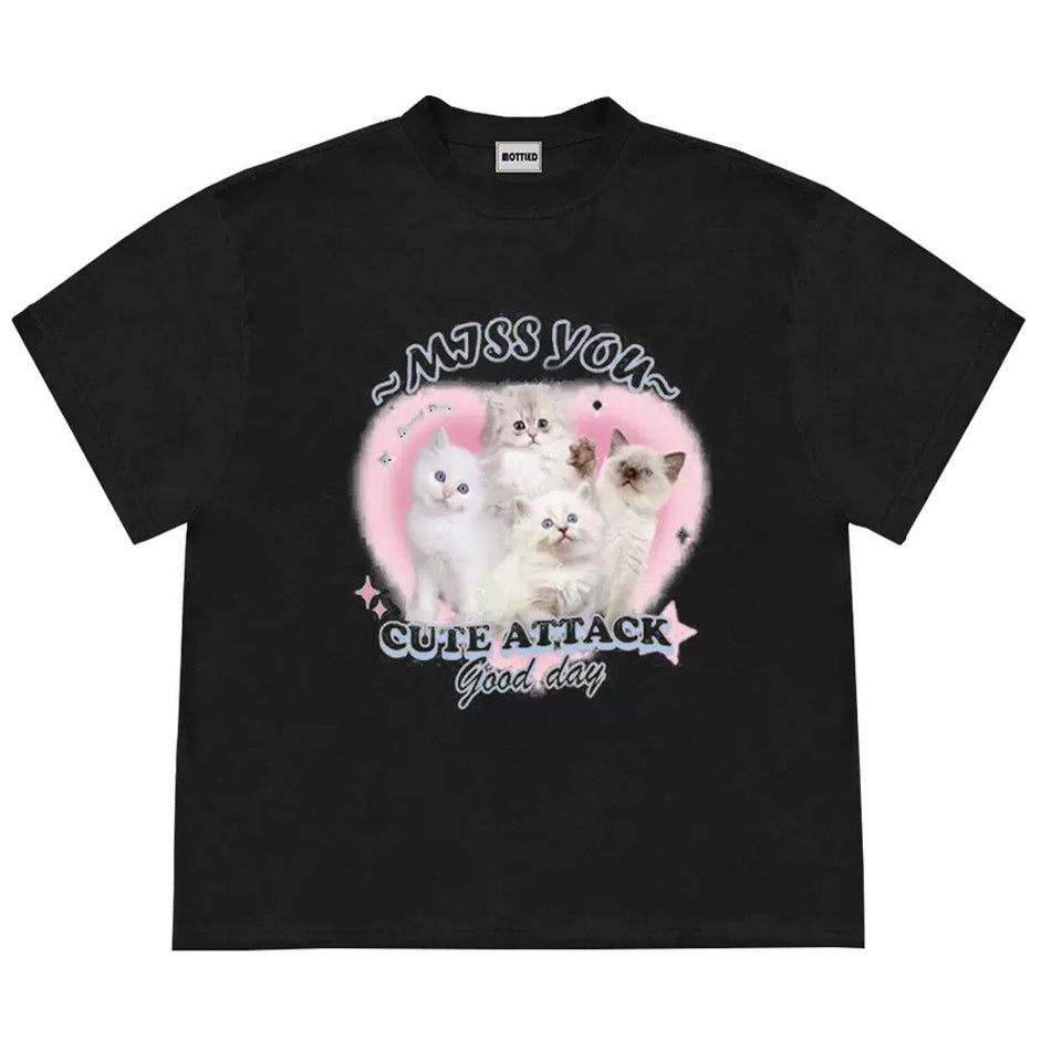 Cute Everyday Outfits, Outfit Inspo Casual Miss You Cat Attack T-Shirt Cute Everyday Outfits, Outfit Inspo Casual Miss You Cat Attack T-Shirt