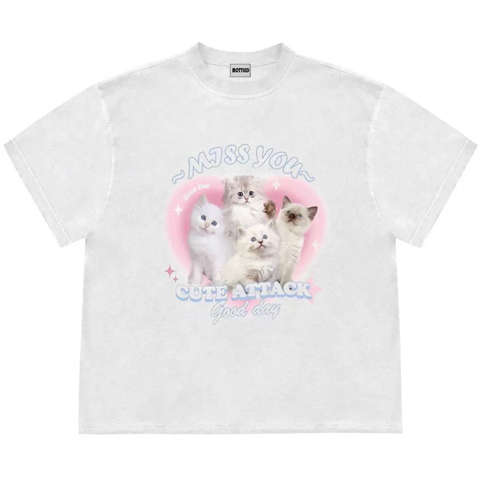 Cute Everyday Outfits, Outfit Inspo Casual Miss You Cat Attack T-Shirt Cute Everyday Outfits, Outfit Inspo Casual Miss You Cat Attack T-Shirt