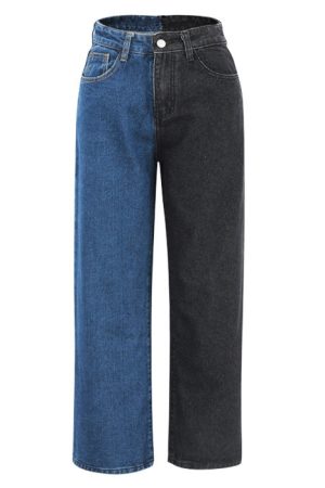 Cute Everyday Outfits, Outfit Inspo Casual Missed Calls Split Color Jeans