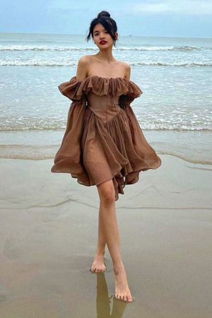 Cute Everyday Outfits, Outfit Inspo Casual Mocha Brown Mini Dress