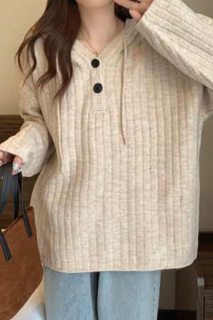 Cute Everyday Outfits, Outfit Inspo Casual Mocha Knit Button Up Hoodie