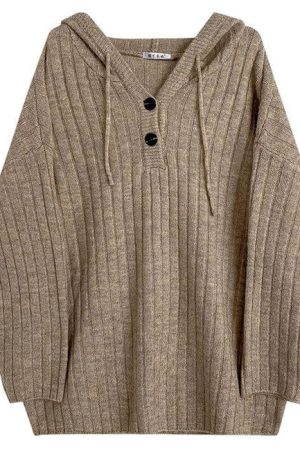 Cute Everyday Outfits, Outfit Inspo Casual Mocha Knit Button Up Hoodie