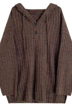 Cute Everyday Outfits, Outfit Inspo Casual Mocha Knit Button Up Hoodie