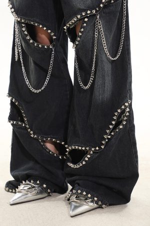 Cute Everyday Outfits, Outfit Inspo Casual Model Behavior Chain Ripped Jeans