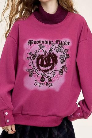 Cute Everyday Outfits, Outfit Inspo Casual Moonlight Flight Printed Sweatshirt